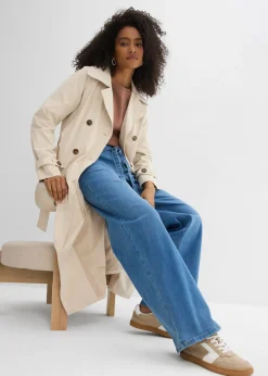 Discount Vaqueros de algodón orgánico con perneras recta y talle alto Mujer Tallas Pequeñas|Novedades