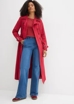 Clearance Vaqueros de algodón orgánico con perneras recta y talle alto Mujer Vaqueros