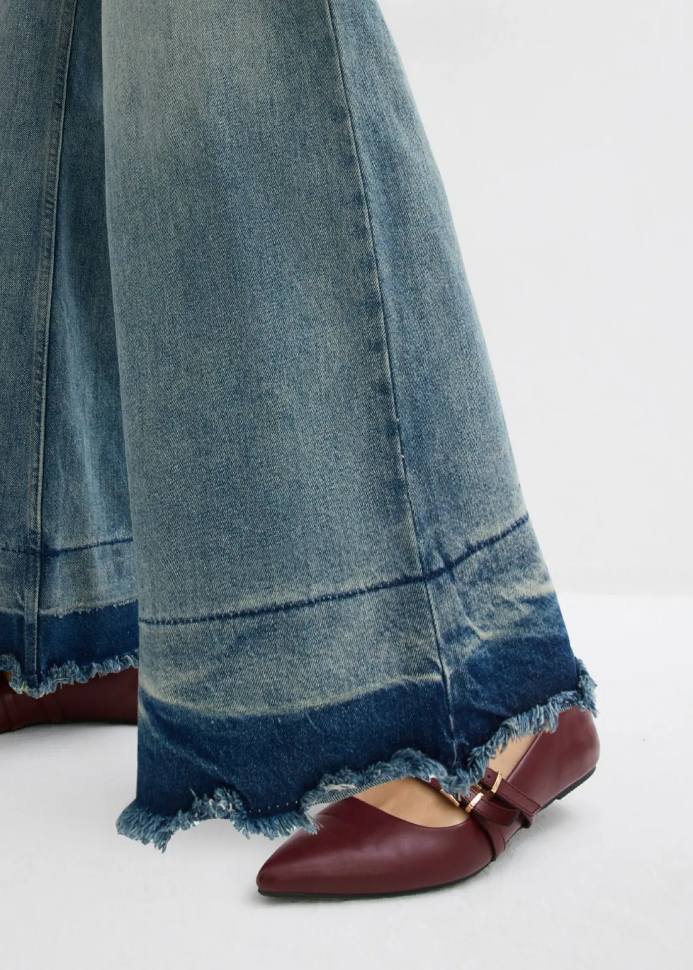 Vaqueros de pernera ancha, mid waist Mujer Vaqueros