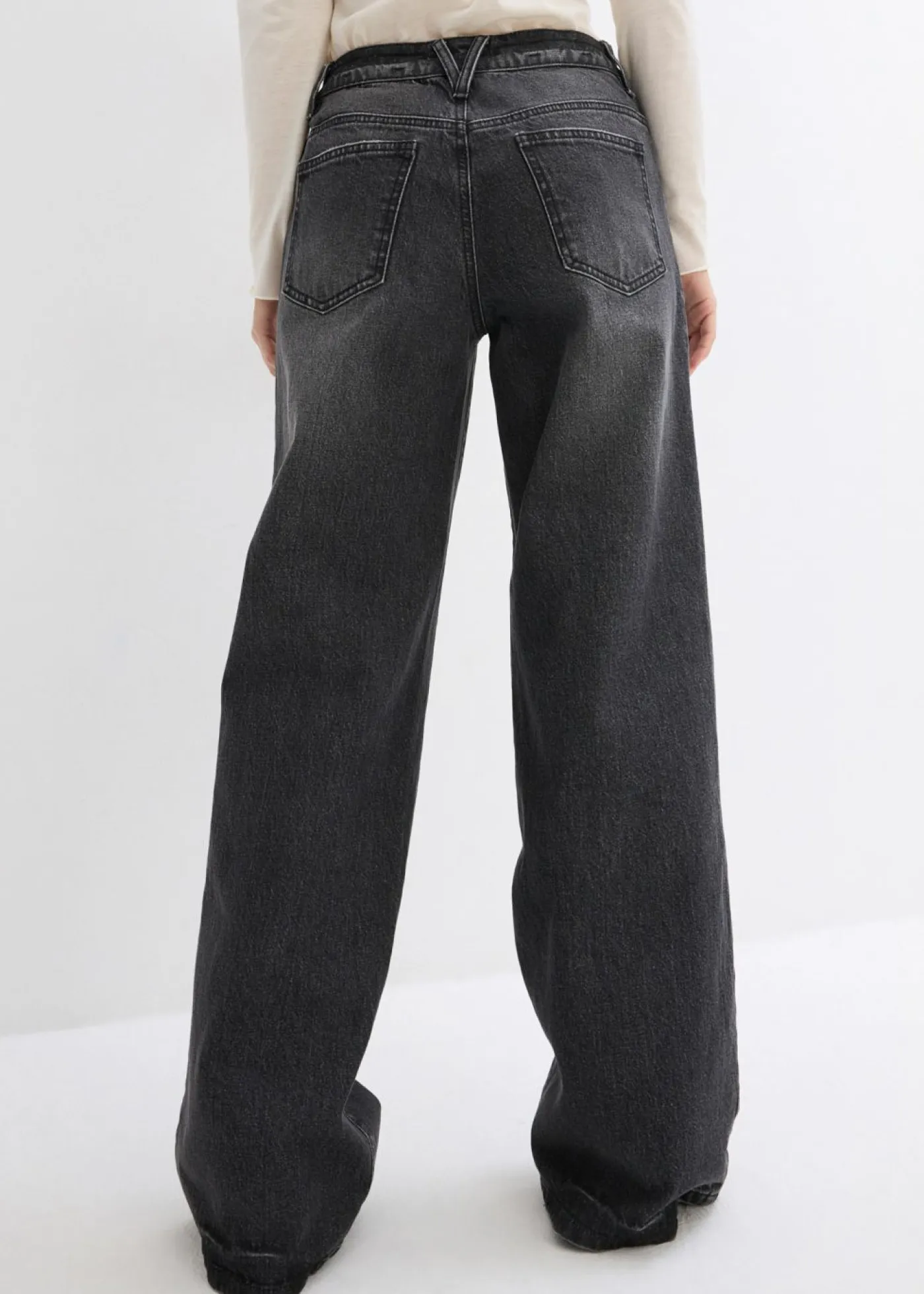 Hot Vaqueros de pernera ancha, mid waist, largo completo y low stretch Mujer Tallas Pequeñas