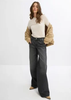 Hot Vaqueros de pernera ancha, mid waist, largo completo y low stretch Mujer Tallas Pequeñas