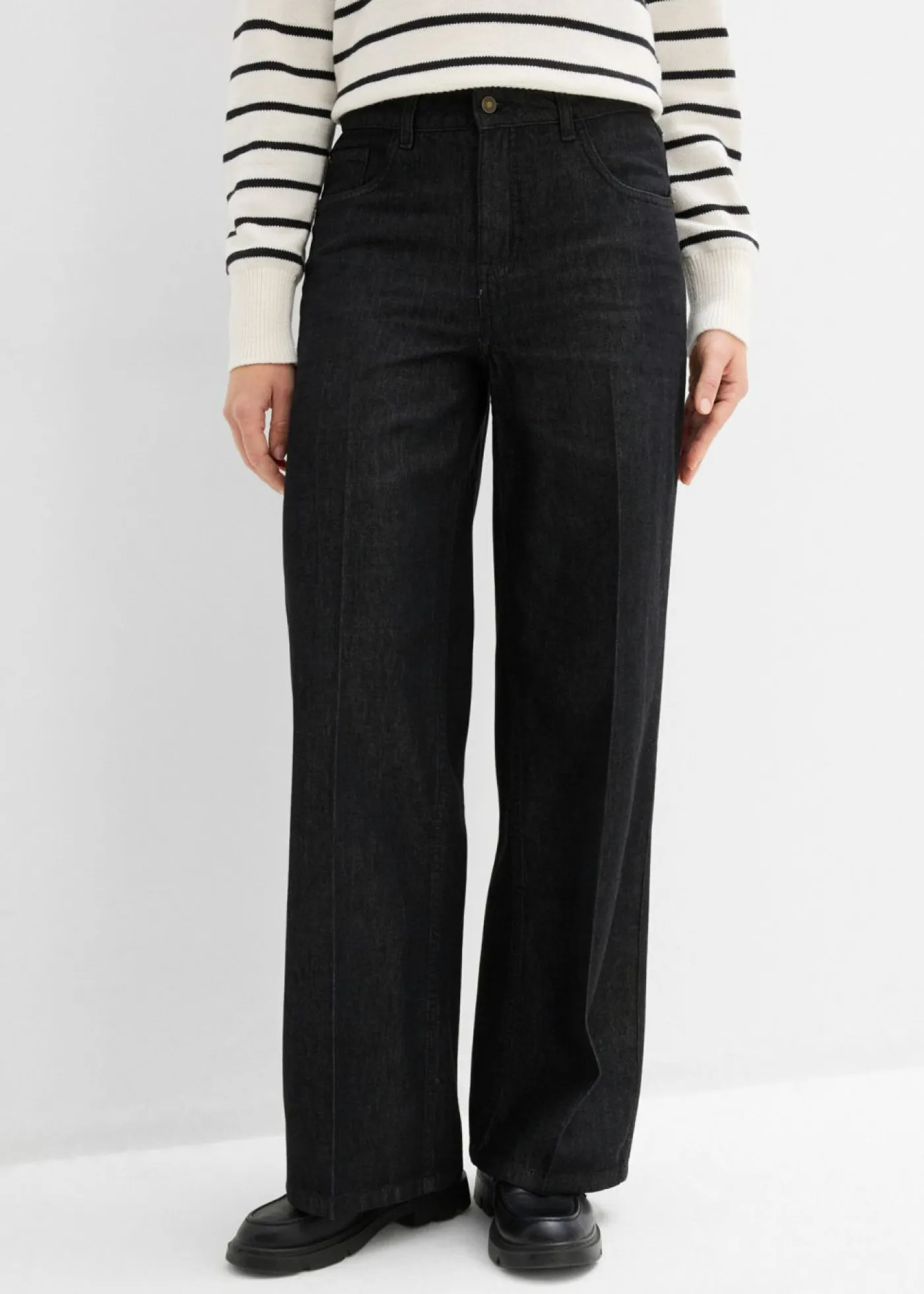 Online Vaqueros de pernera ancha, mid waist Mujer Tallas Pequeñas