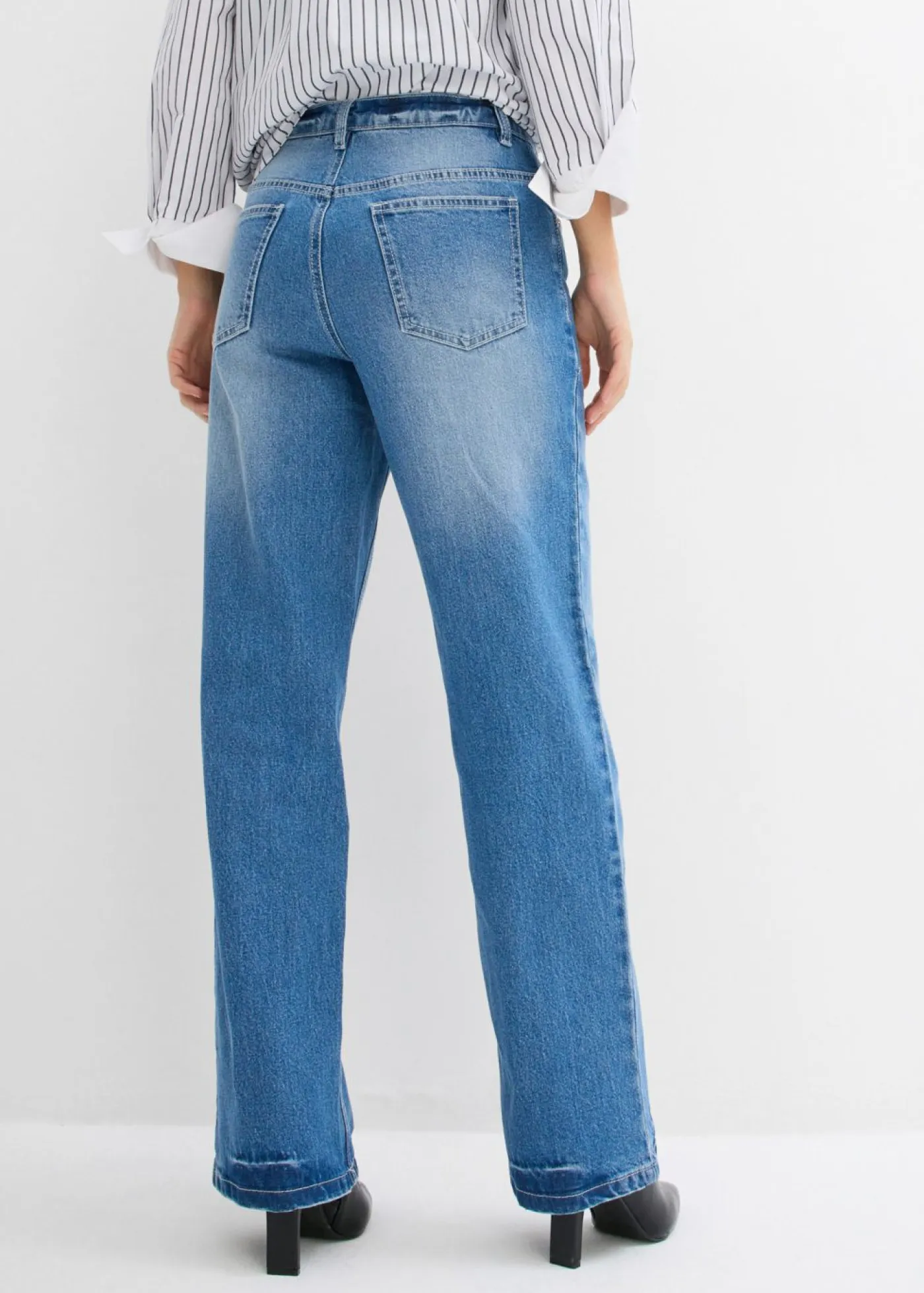 Vaqueros de pernera ancha, high waist Mujer Vaqueros
