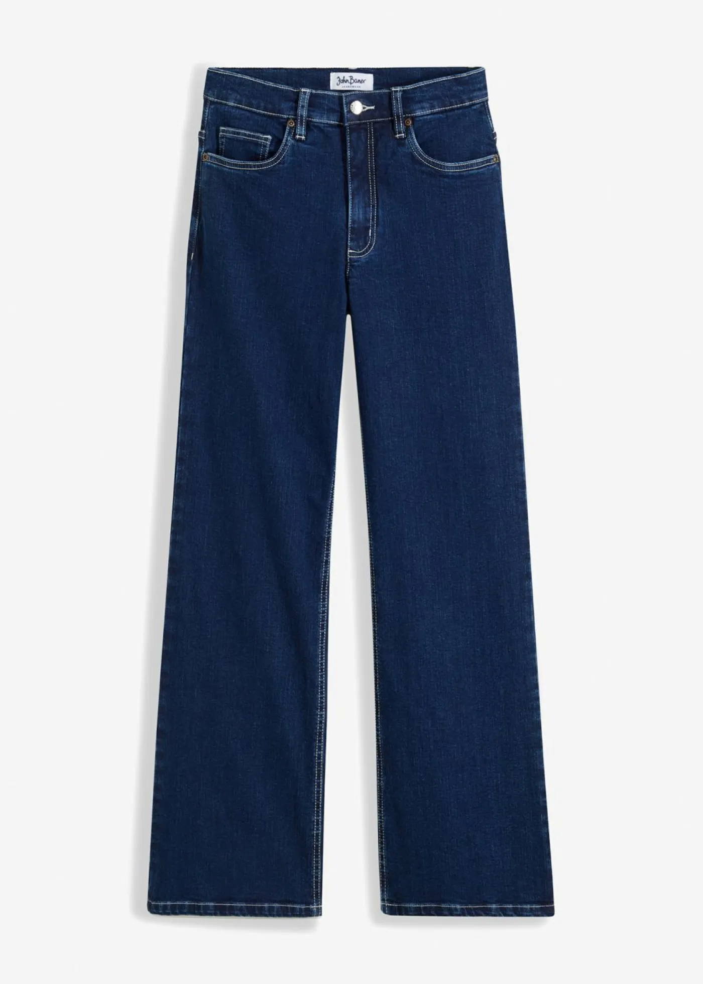 Sale Vaqueros de pernera ancha, high waist, de algodón orgánico Mujer Vaqueros|Tallas Pequeñas