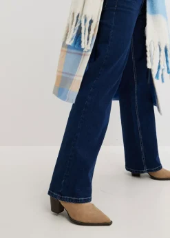 Sale Vaqueros de pernera ancha, high waist, de algodón orgánico Mujer Vaqueros|Tallas Pequeñas