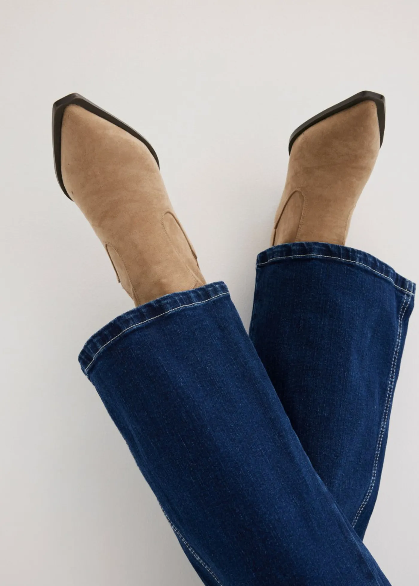 Sale Vaqueros de pernera ancha, high waist, de algodón orgánico Mujer Vaqueros|Tallas Pequeñas