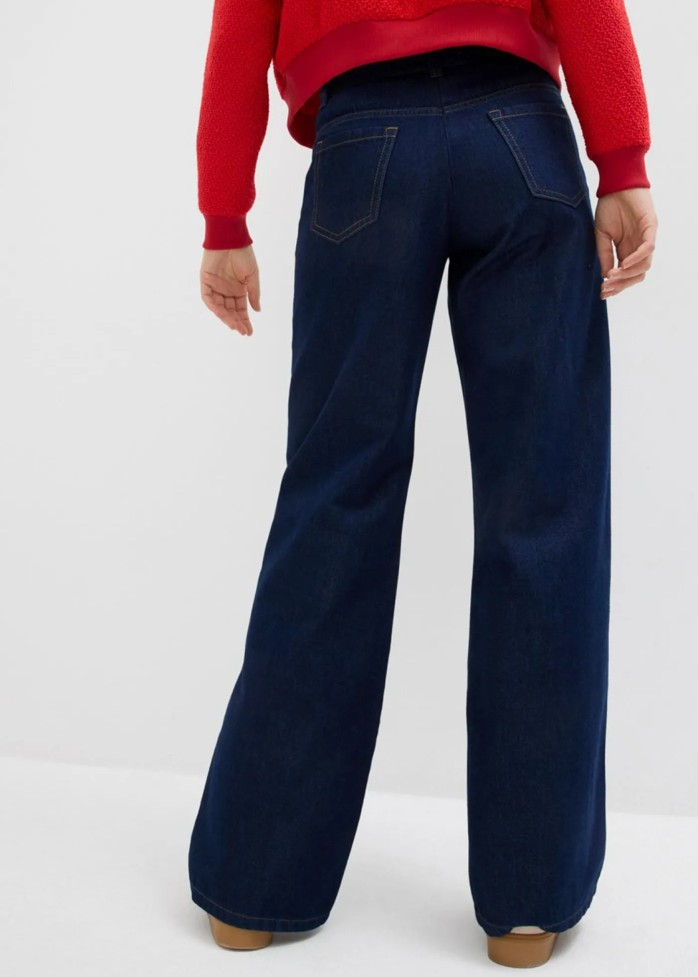 Vaqueros de pernera ancha, mid waist Mujer Vaqueros