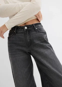 Online Vaqueros de pernera ancha, mid waist, largo completo y low stretch Mujer Vaqueros