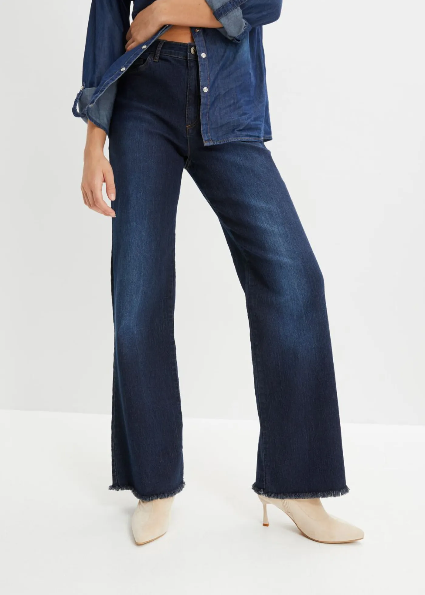 Hot Vaqueros de pernera ancha, high waist Mujer Vaqueros