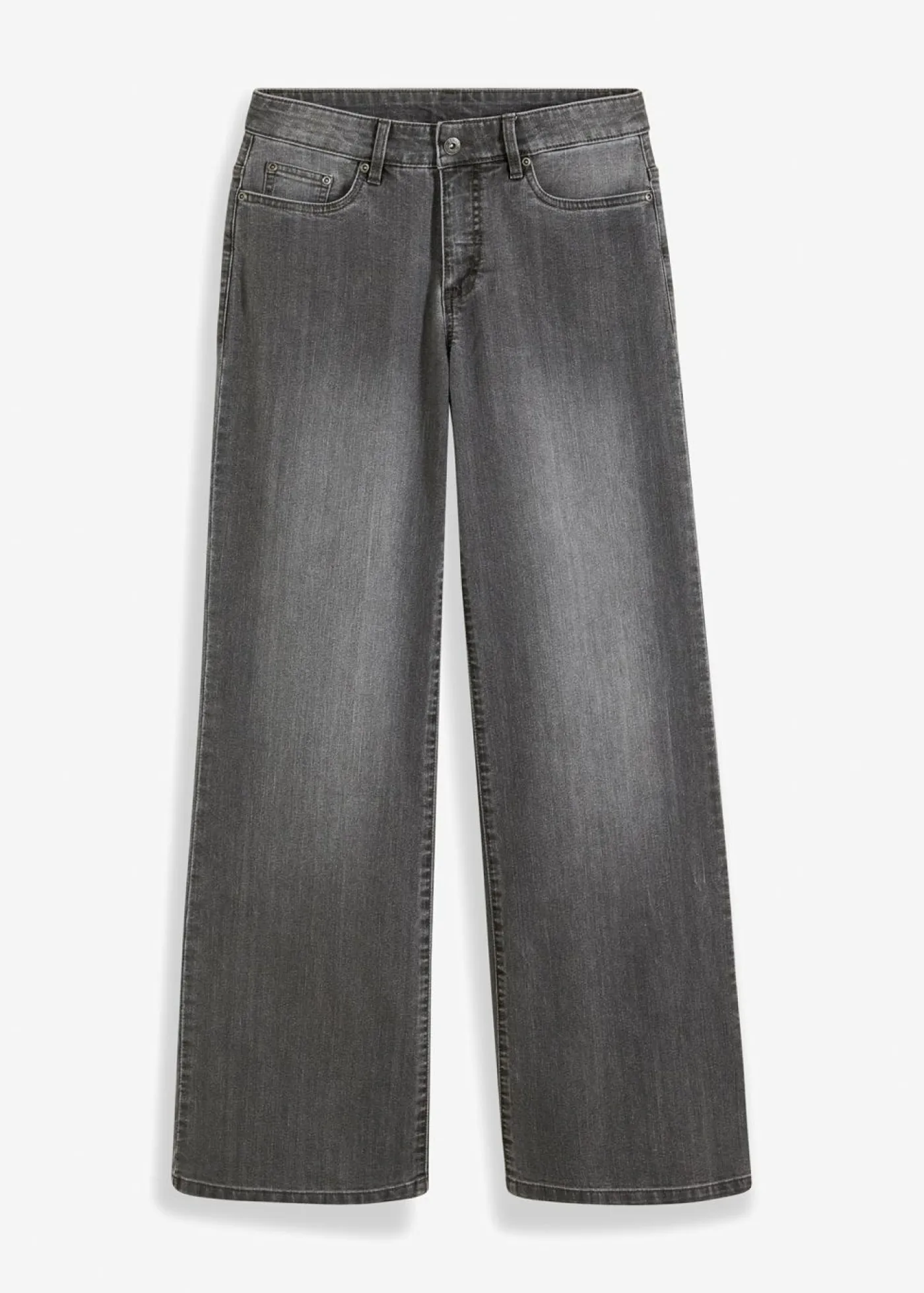 Vaqueros de pernera ancha, mid waist, elástico Mujer Vaqueros