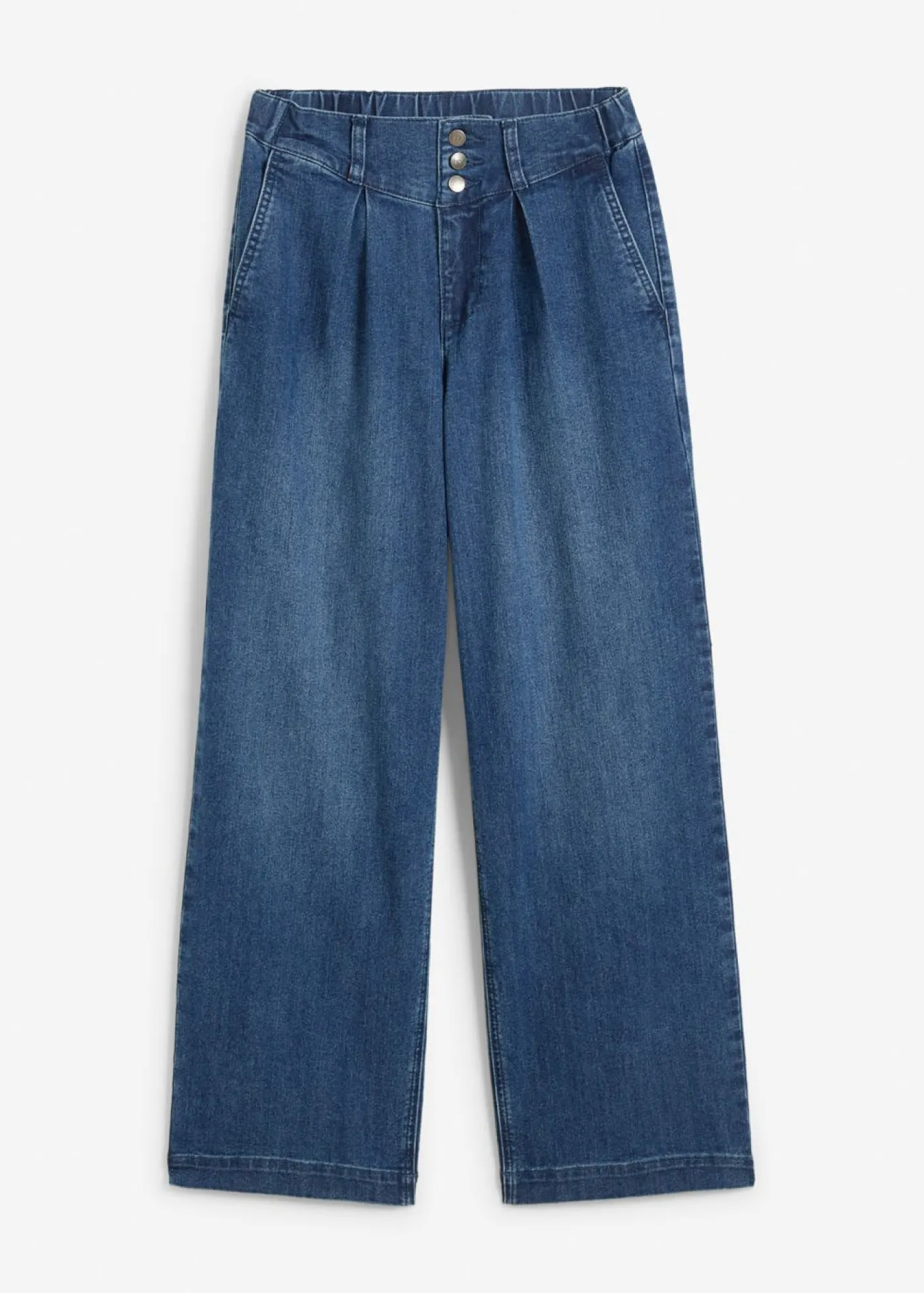 Discount Vaqueros de pernera ancha, high waist, cintura cómoda Mujer Vaqueros
