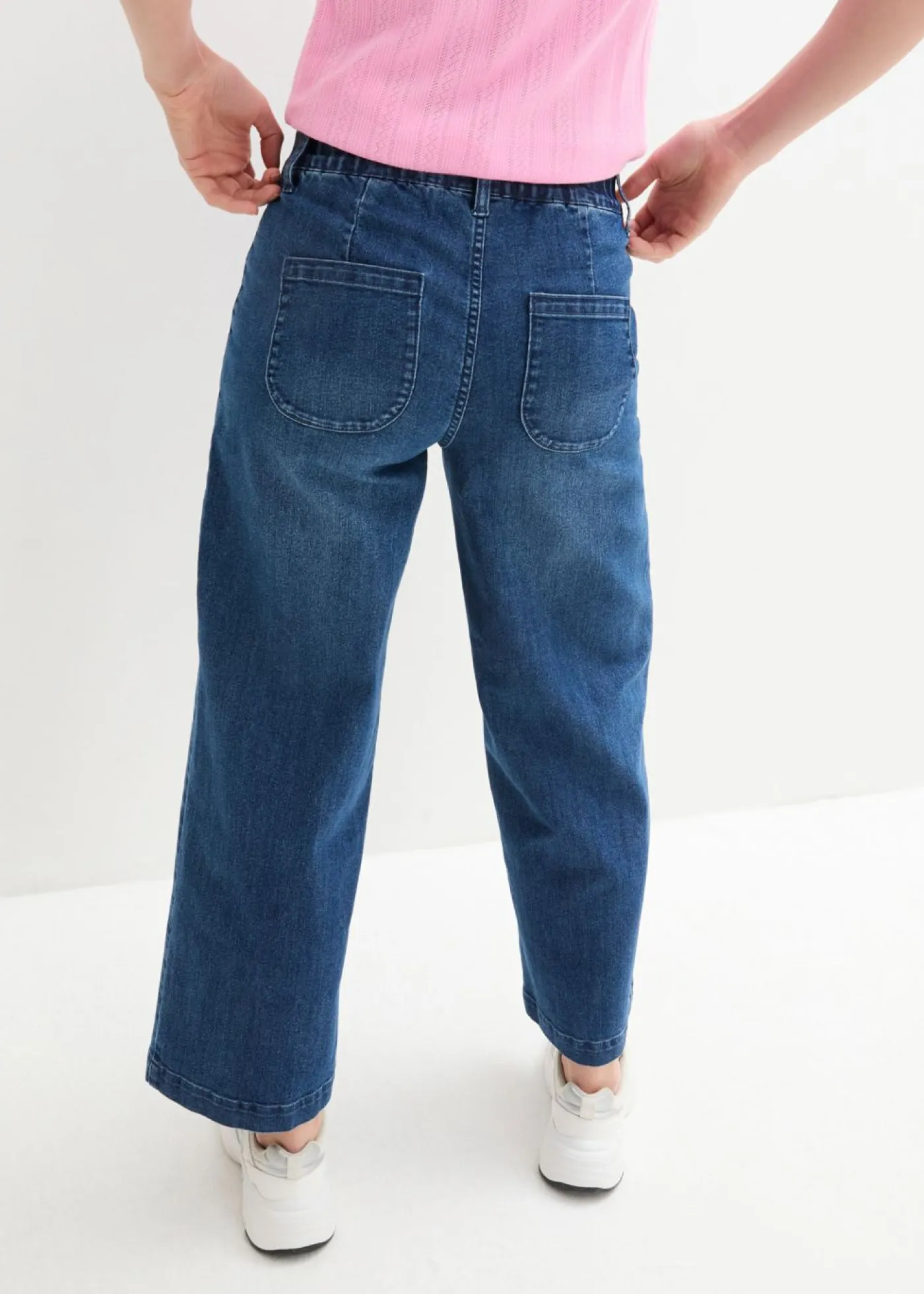 Discount Vaqueros de pernera ancha, high waist, cintura cómoda Mujer Vaqueros