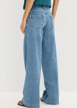 Discount Vaqueros de pernera ancha, mid waist, largo completo y low stretch Mujer Vaqueros|Tallas Pequeñas