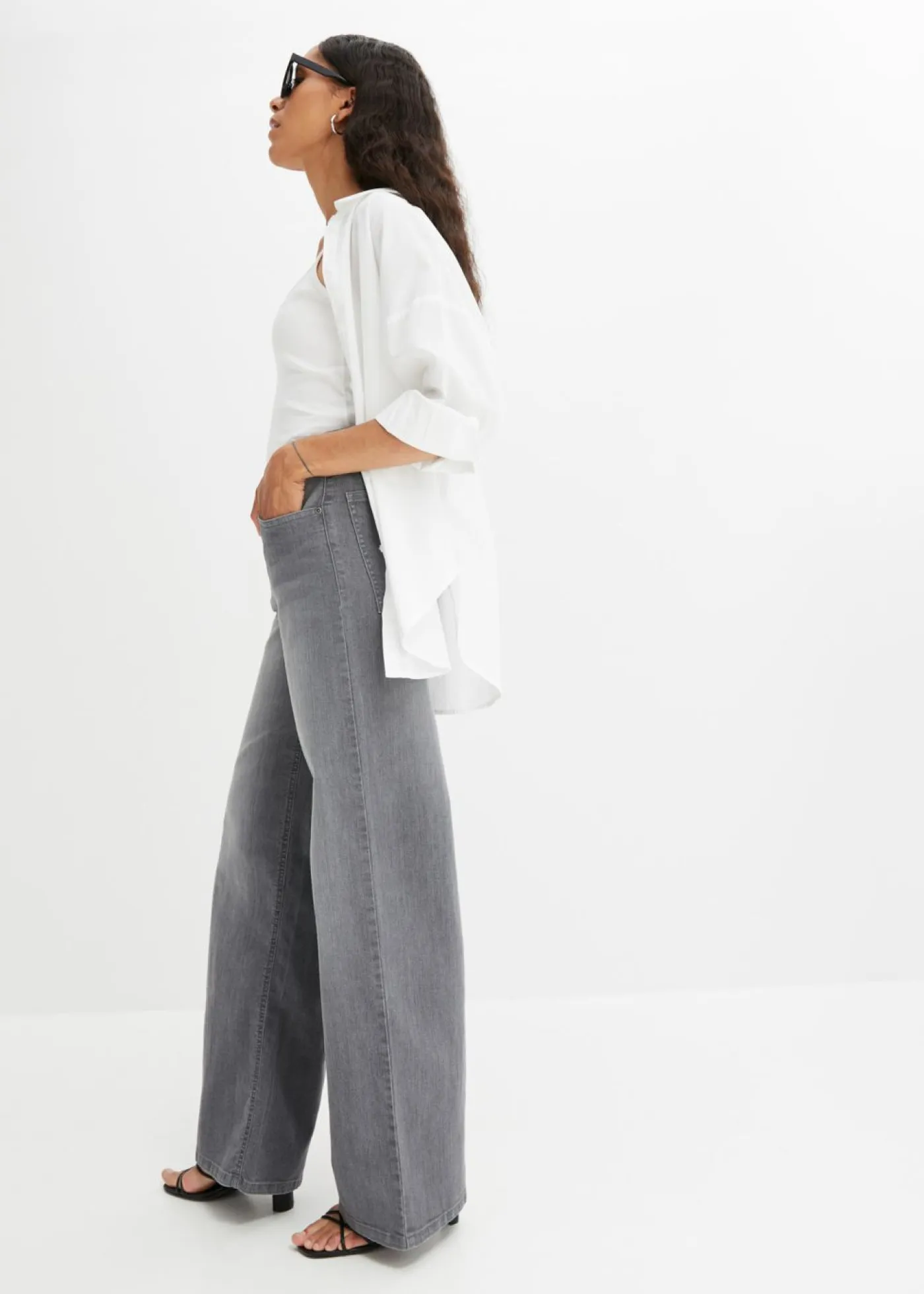 Clearance Vaqueros de pernera ancha, high waist Mujer Vaqueros|Tallas Pequeñas