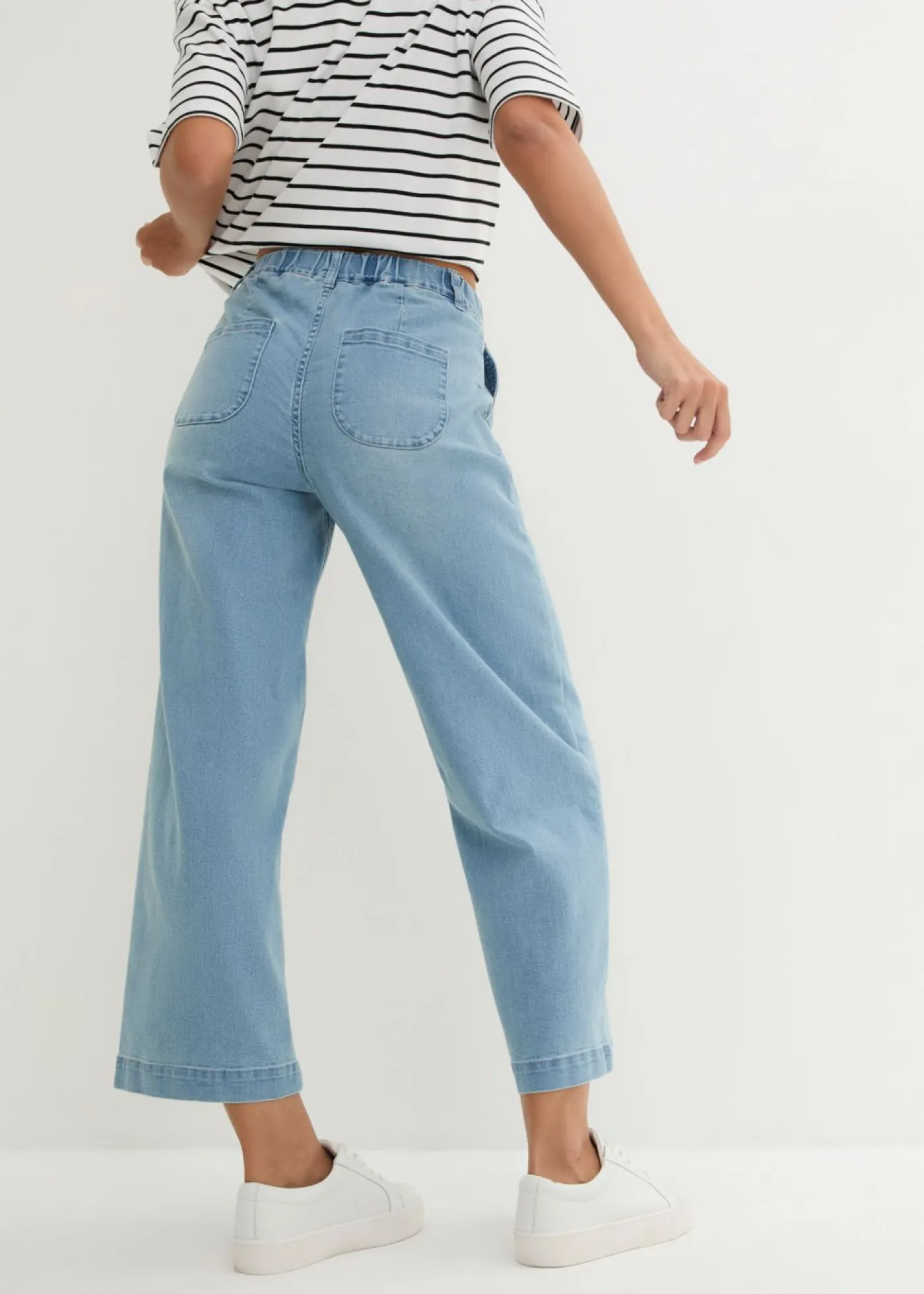 Vaqueros de pernera ancha, high waist, cintura cómoda Mujer Vaqueros