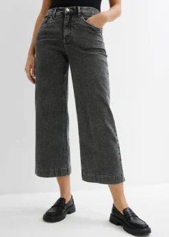 Clearance Vaqueros de pernera ancha, high waist, cropped Mujer Vaqueros