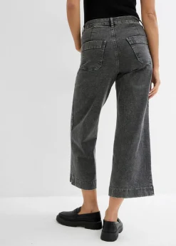 Clearance Vaqueros de pernera ancha, high waist, cropped Mujer Vaqueros