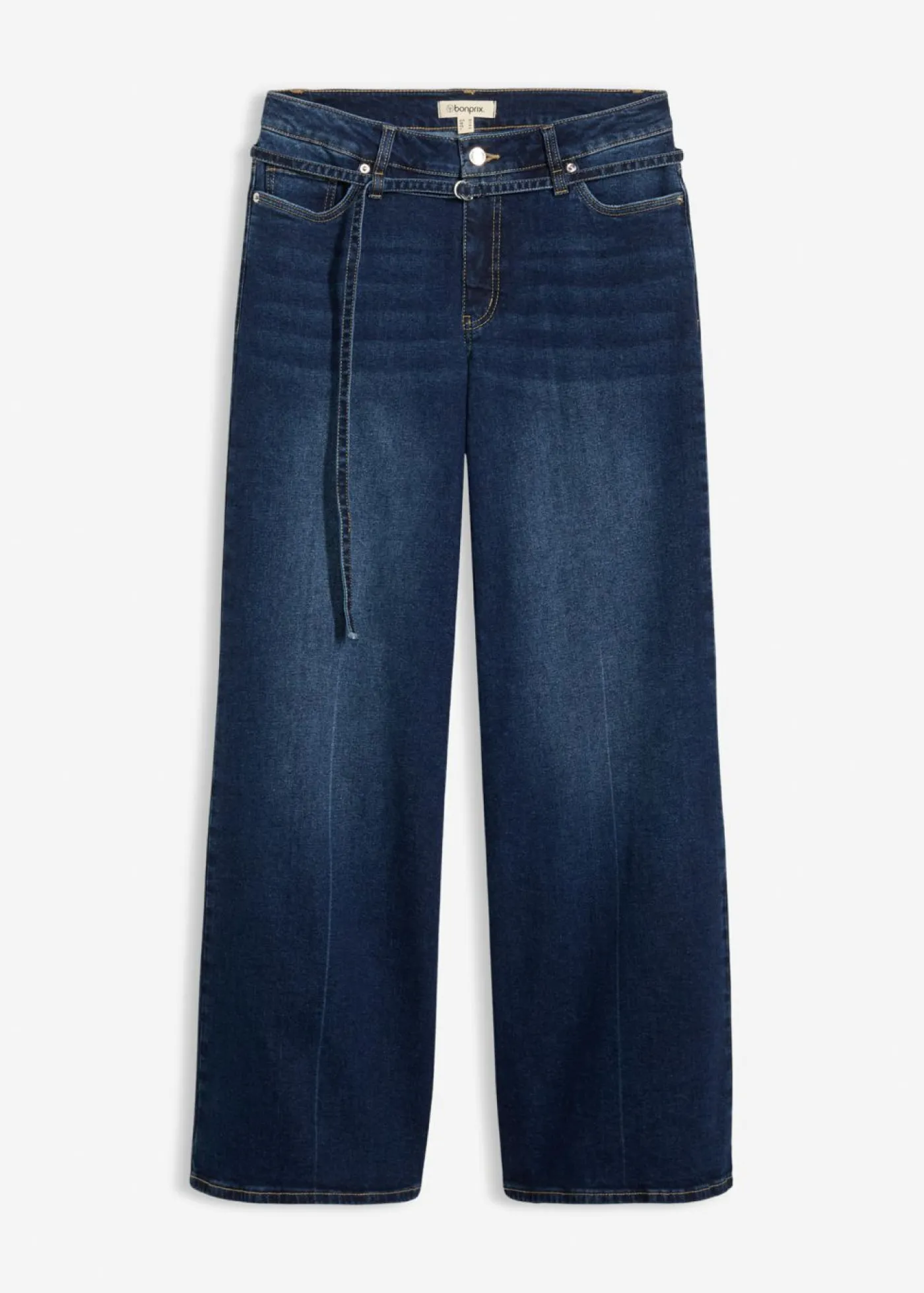 Outlet Vaqueros de pernera ancha, mid waist Mujer Tallas Pequeñas