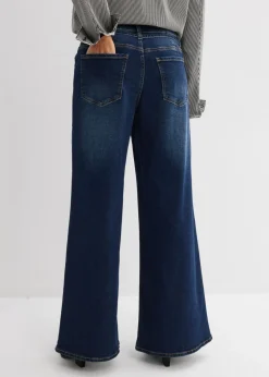 Outlet Vaqueros de pernera ancha, mid waist Mujer Tallas Pequeñas