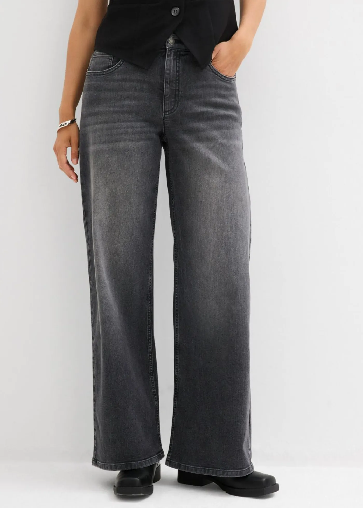 Hot Vaqueros de pernera ancha, high waist Mujer Vaqueros|Tallas Pequeñas