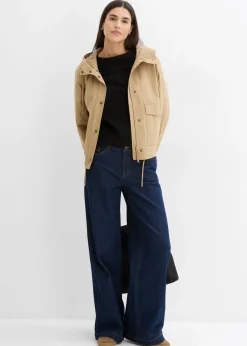 Outlet Vaqueros de pernera ancha, mid waist, largo completo Mujer Vaqueros