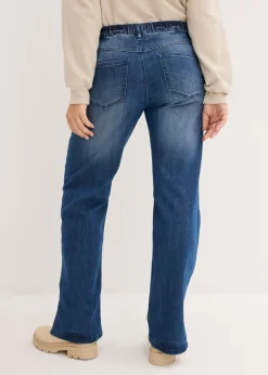 Outlet Vaqueros de pernera ancha, high waist, cintura cómoda Mujer Vaqueros