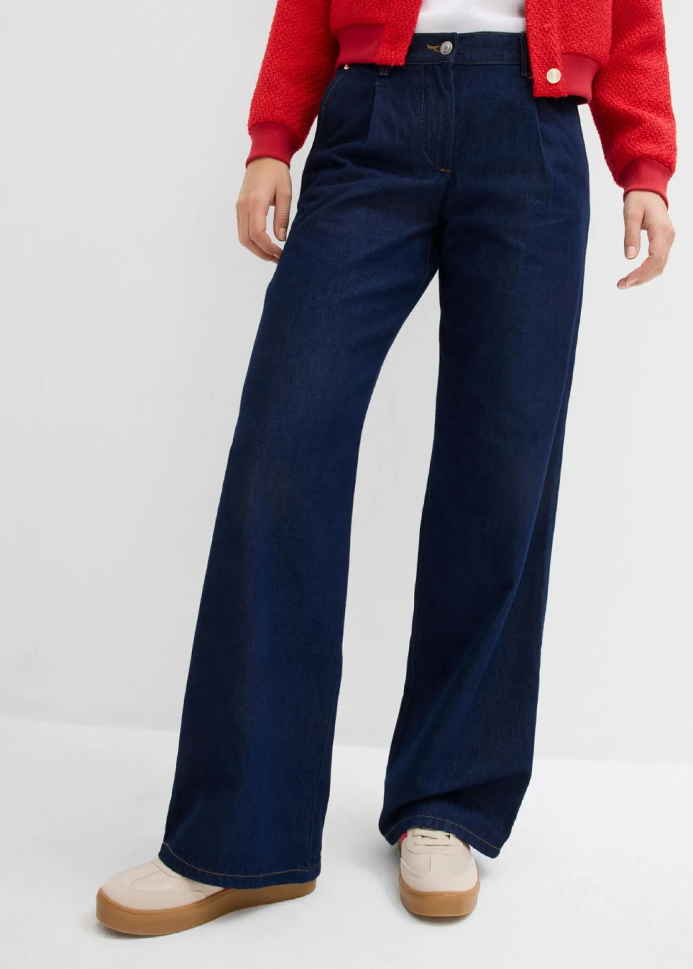 Sale Vaqueros de pernera ancha, mid waist Mujer Tallas Pequeñas