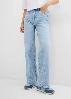 New Vaqueros de pernera ancha, high waist, low stretch Mujer Vaqueros