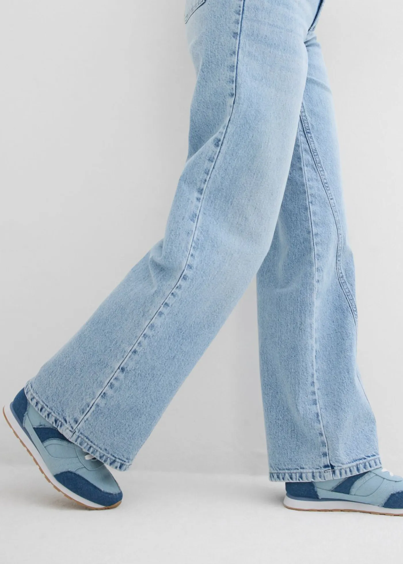 New Vaqueros de pernera ancha, high waist, low stretch Mujer Vaqueros