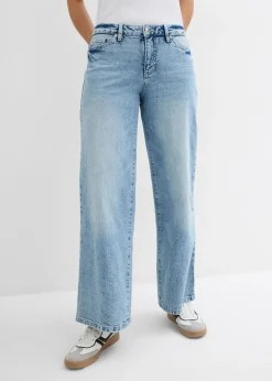 New Vaqueros de pernera ancha, mid waist, largo completo y low stretch Mujer Vaqueros|Tallas Pequeñas