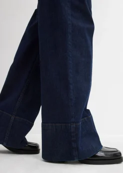 Online Vaqueros de talle medio de algodón orgánico con perneras anchas Mujer Vaqueros|Tallas Pequeñas