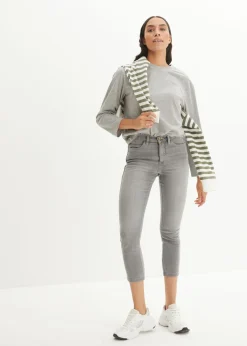 Outlet Vaqueros elásticos cómodos con largo capri y corte pitillo Mujer Vaqueros|Tallas Pequeñas