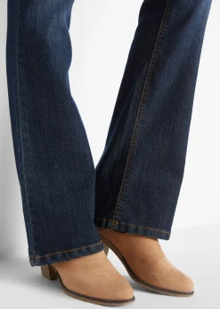 Outlet Vaqueros elásticos con corte bootcut y talle medio Mujer Tallas Pequeñas