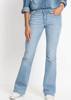 Online Vaqueros elásticos con corte bootcut y talle medio Mujer Vaqueros