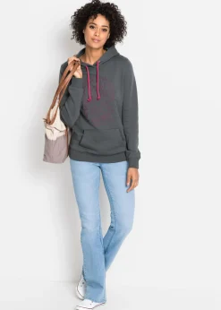 Online Vaqueros elásticos con corte bootcut y talle medio Mujer Vaqueros