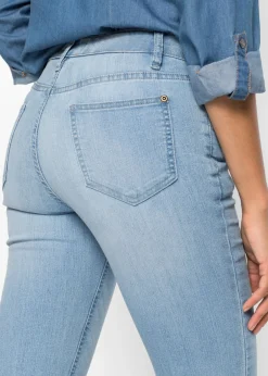 Online Vaqueros elásticos con corte bootcut y talle medio Mujer Vaqueros