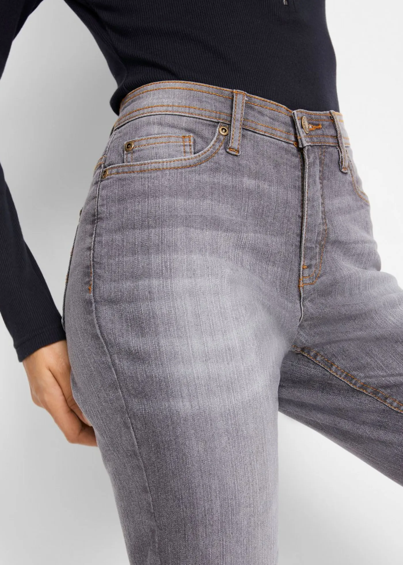 Best Vaqueros elásticos con corte mom y talle medio Mujer Tallas Pequeñas