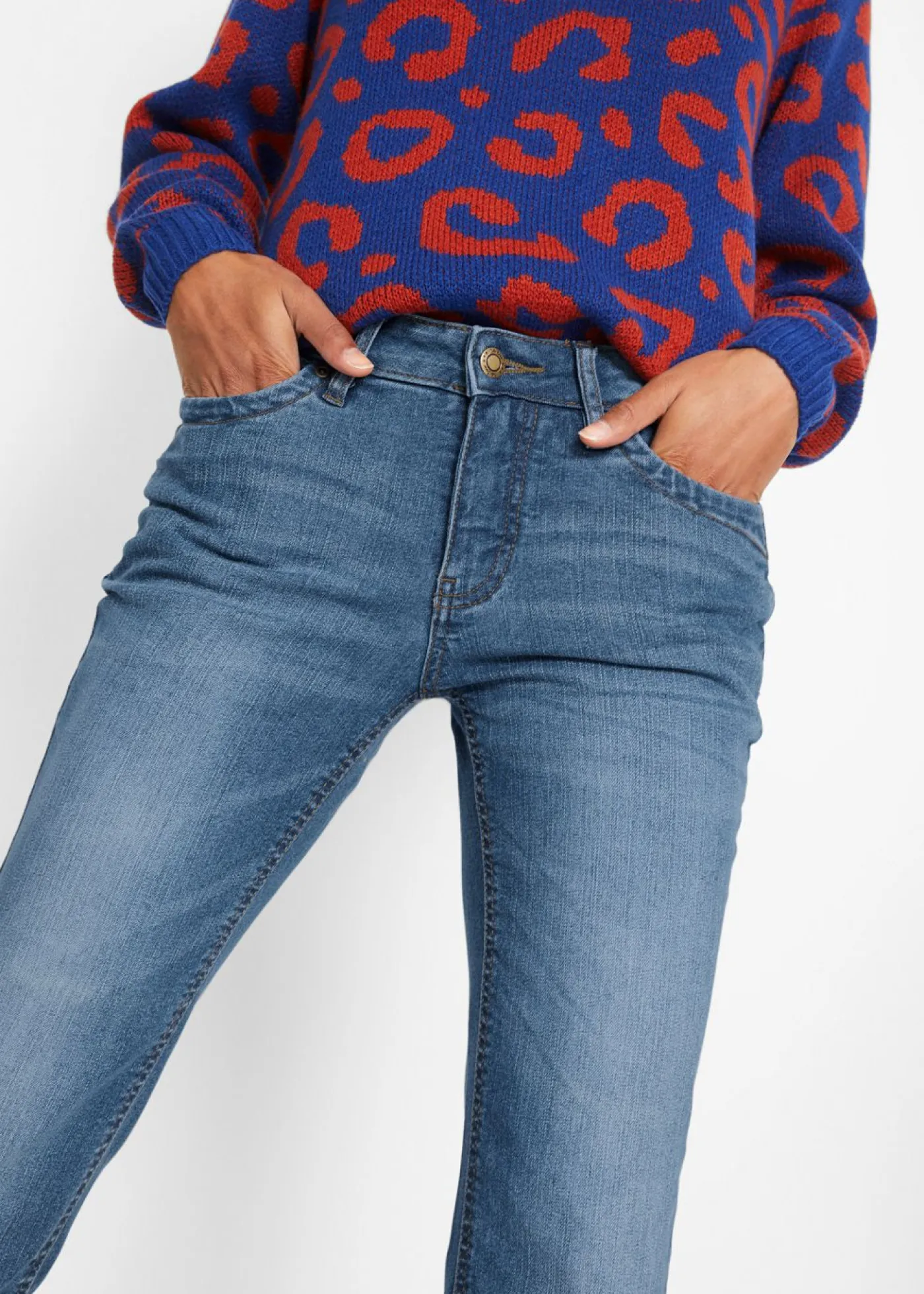 Best Vaqueros elásticos con corte bootcut y talle medio Mujer Vaqueros