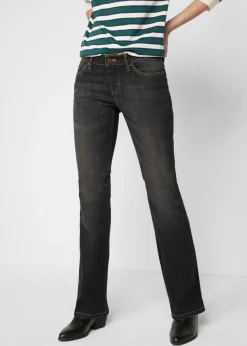Hot Vaqueros elásticos con corte bootcut y talle medio Mujer Vaqueros