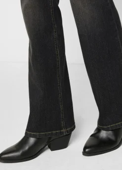 Hot Vaqueros elásticos con corte bootcut y talle medio Mujer Vaqueros