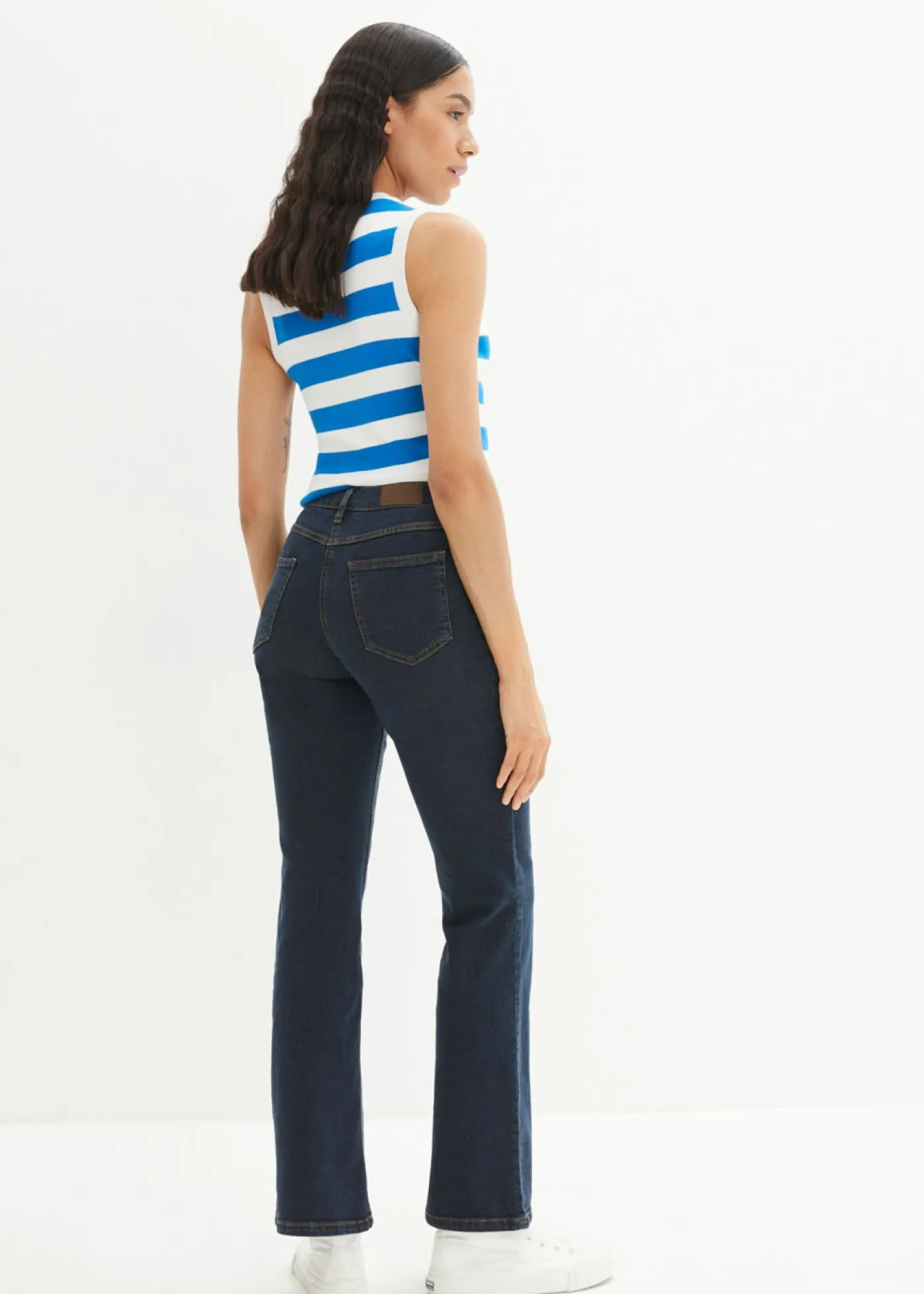 Online Vaqueros elásticos de talle alto con corte bootcut Mujer Vaqueros|Tallas Pequeñas