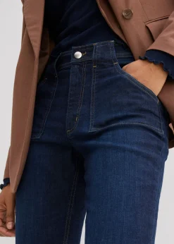Best Vaqueros flared, high waist de algodón orgánico Mujer Vaqueros