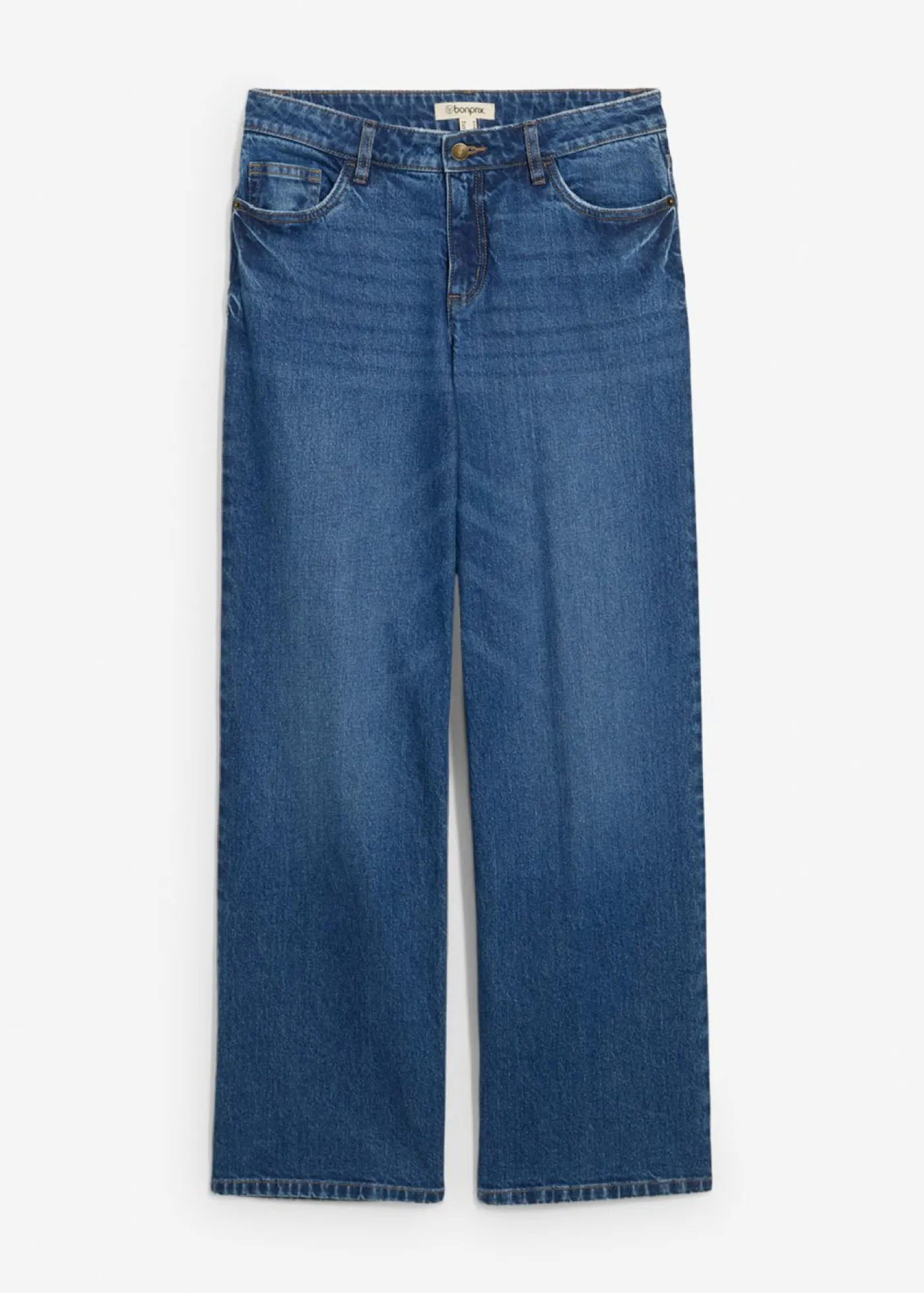 Clearance Vaqueros holgados con talle medio y corte recto Mujer Vaqueros