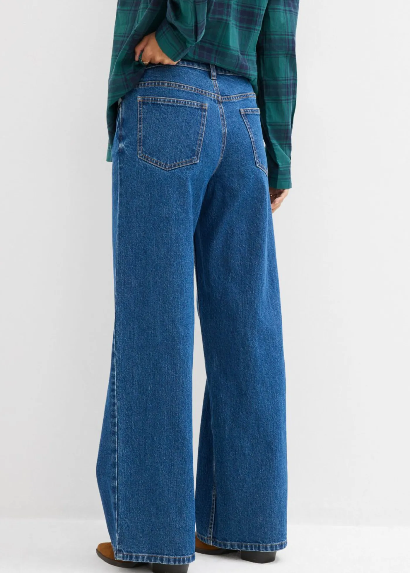 Clearance Vaqueros holgados con talle medio y corte recto Mujer Vaqueros