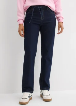 Outlet Vaqueros holgados con talle medio y corte recto Mujer Vaqueros|Tallas Pequeñas