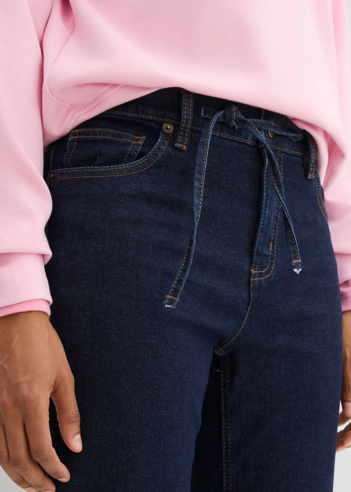 Outlet Vaqueros holgados con talle medio y corte recto Mujer Vaqueros|Tallas Pequeñas
