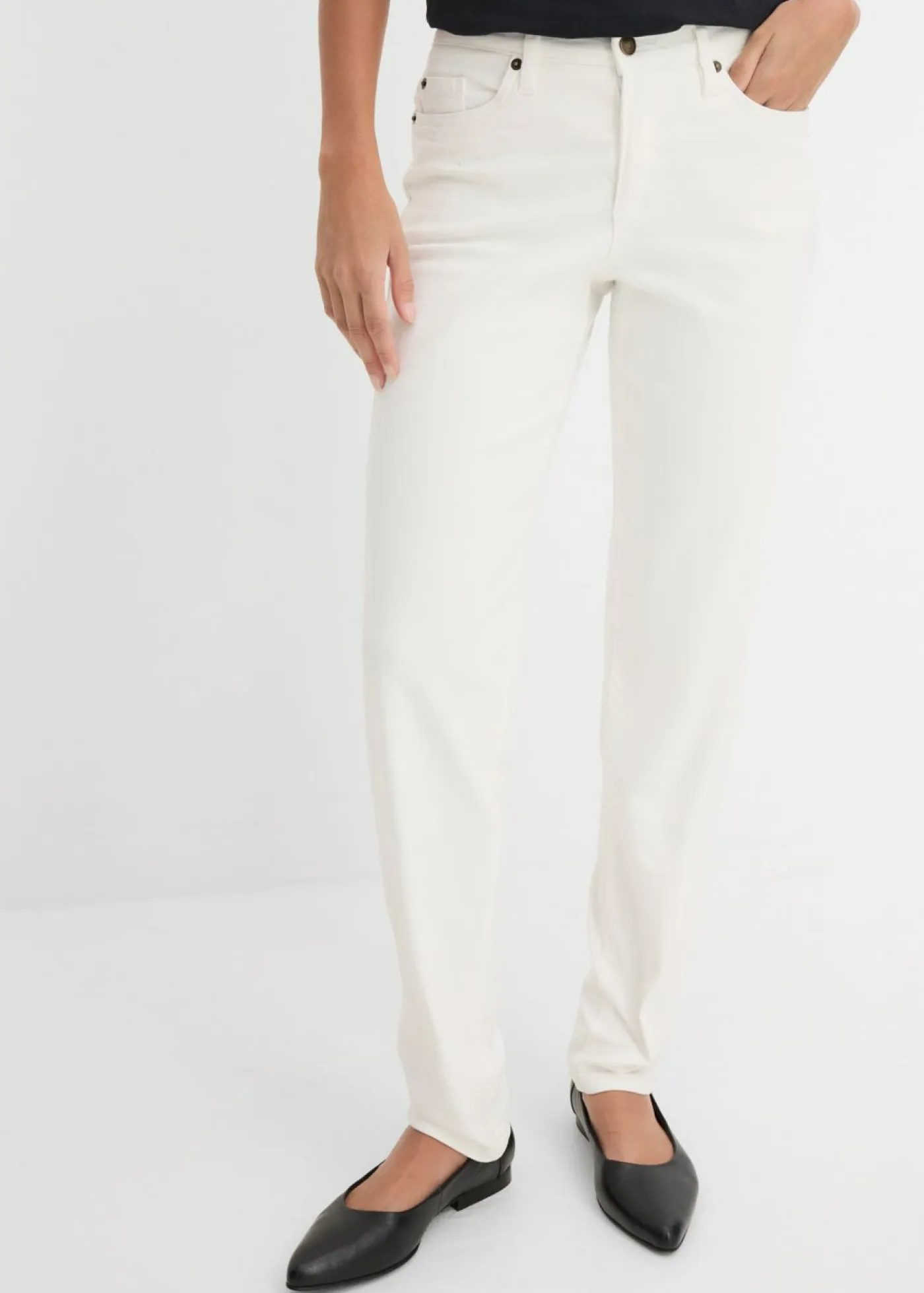 Discount Vaqueros largos con corte mom y talle medio Mujer Vaqueros