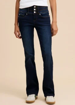 New Vaqueros moldeadores con corte bootcut y talle alto Mujer Tallas Pequeñas