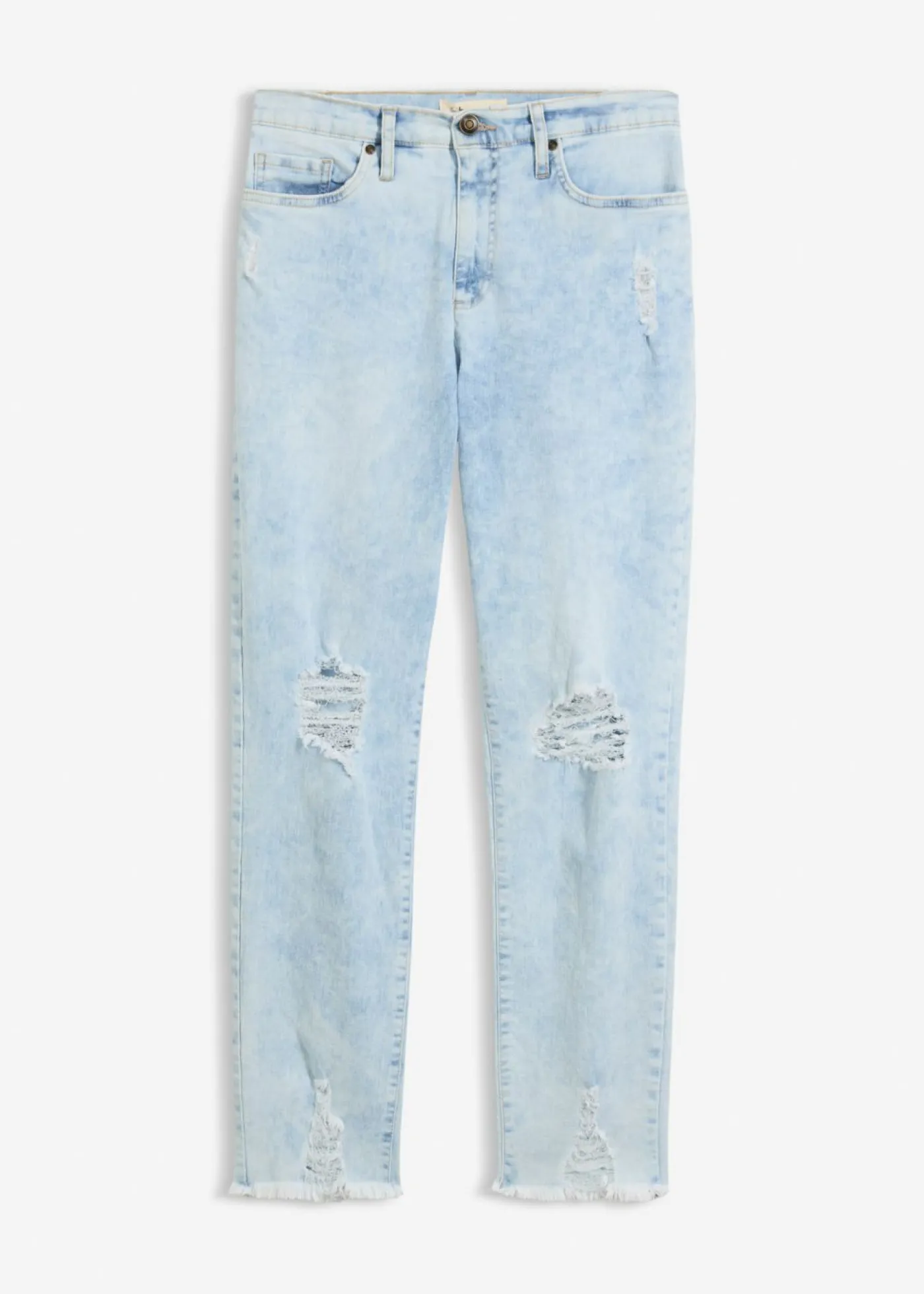 Online Vaqueros mom, high waist, con efecto roto Mujer Vaqueros