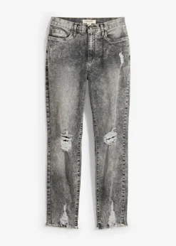 Discount Vaqueros mom, high waist, con efecto roto Mujer Vaqueros